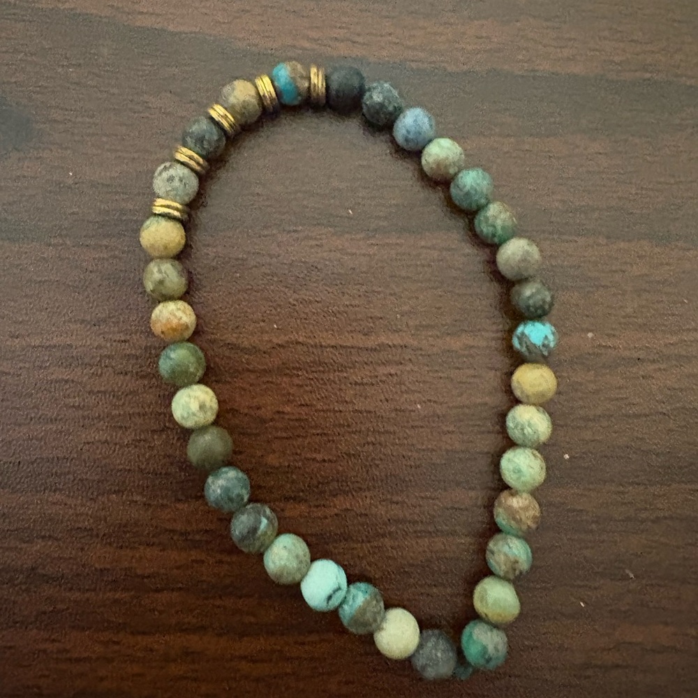 XL Turquoise Beaded Bracelet